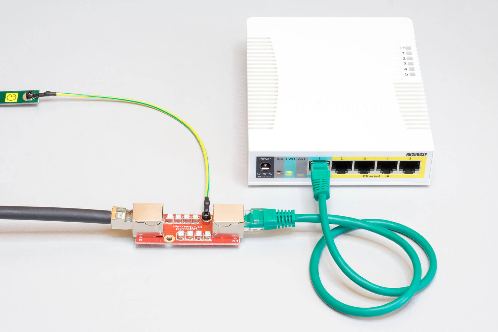 Surge protection for Gigabit Ethernet ports